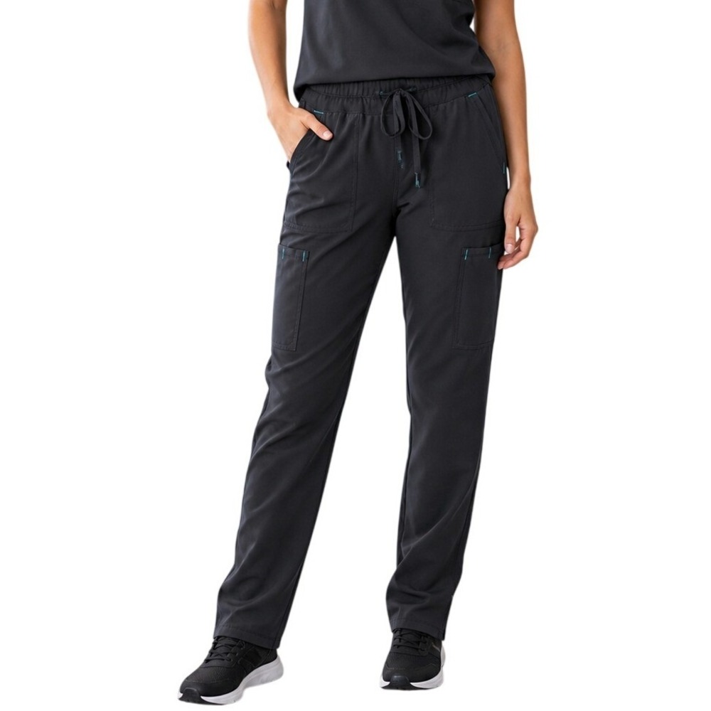 Scrubstar Cargo Scrub Pants Womens XS Pewter Gray Elastic Drawstring
